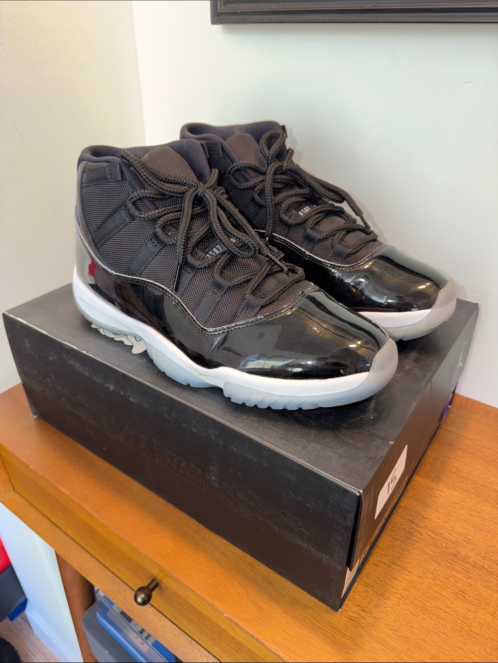Air Jordan 11 Retro “Space Jam” (2016) - Black Patent Leather, White, Blue